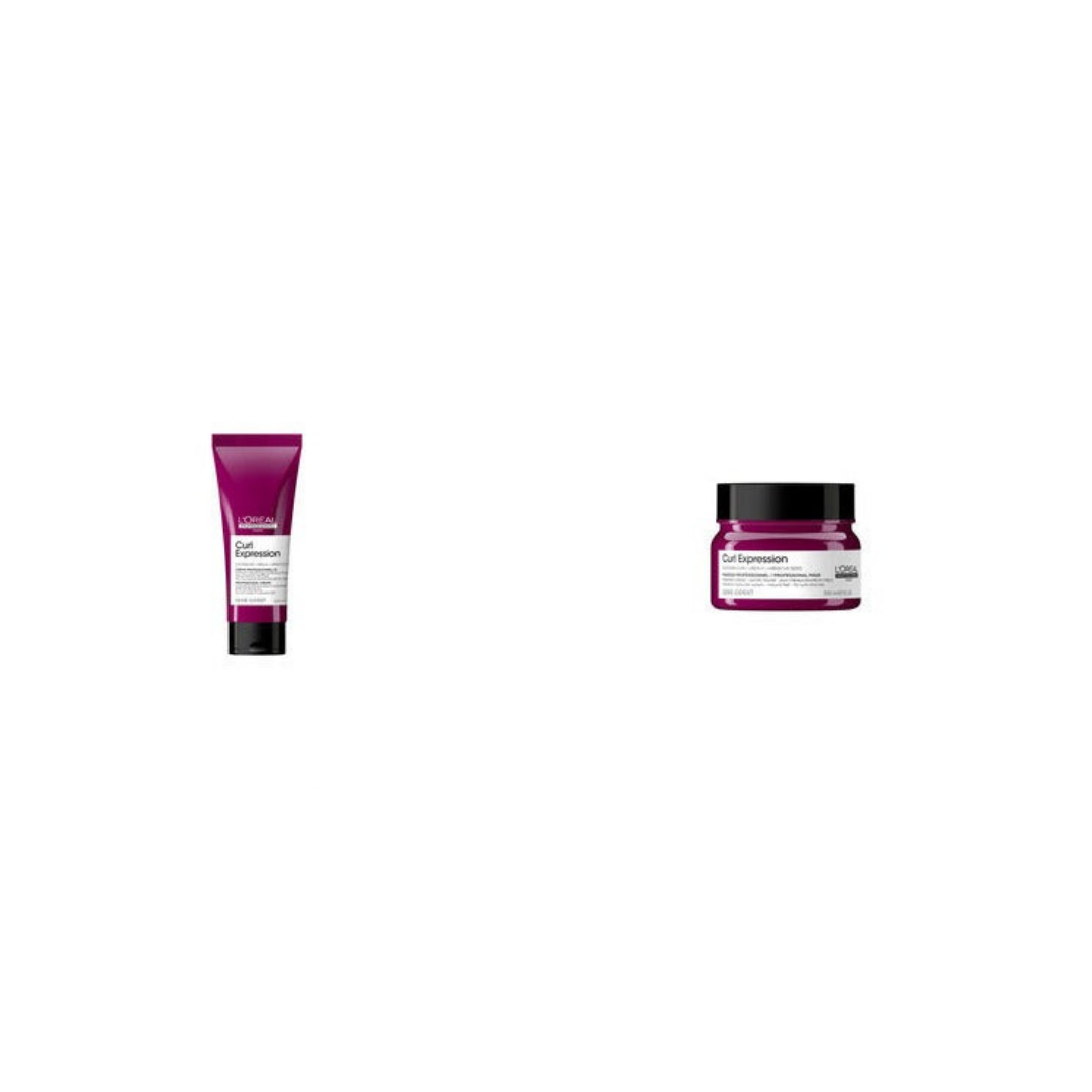 L'Oréal Professional Curl Expression Leave-In Moisturiser 200ml and Hair Mask 250ml on a white background