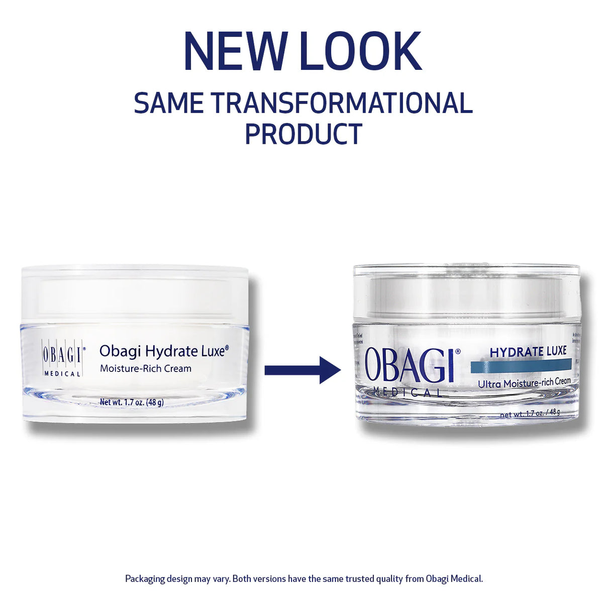 Obagi Hydrate Luxe balm texture swatch showing rich cushioning consistency on skin