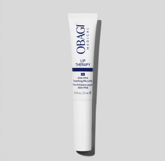 Obagi Lip Therapy AHA+PHA Smoothing Micro Peel 15ml tube, exfoliating lip treatment for smoother lips