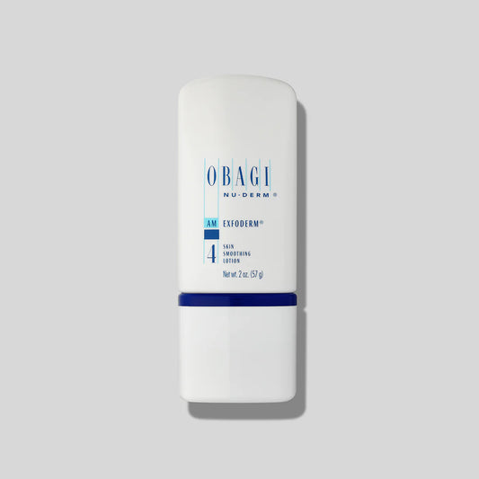 Obagi Nu-Derm Exfoderm 57g bottle, gentle AHA exfoliating lotion for normal to dry skin