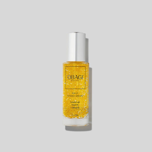 Obagi Daily Hydro-Drops Facial Serum 30ml bottle, weightless hydrating serum with vitamin B3 and Abyssinian oil