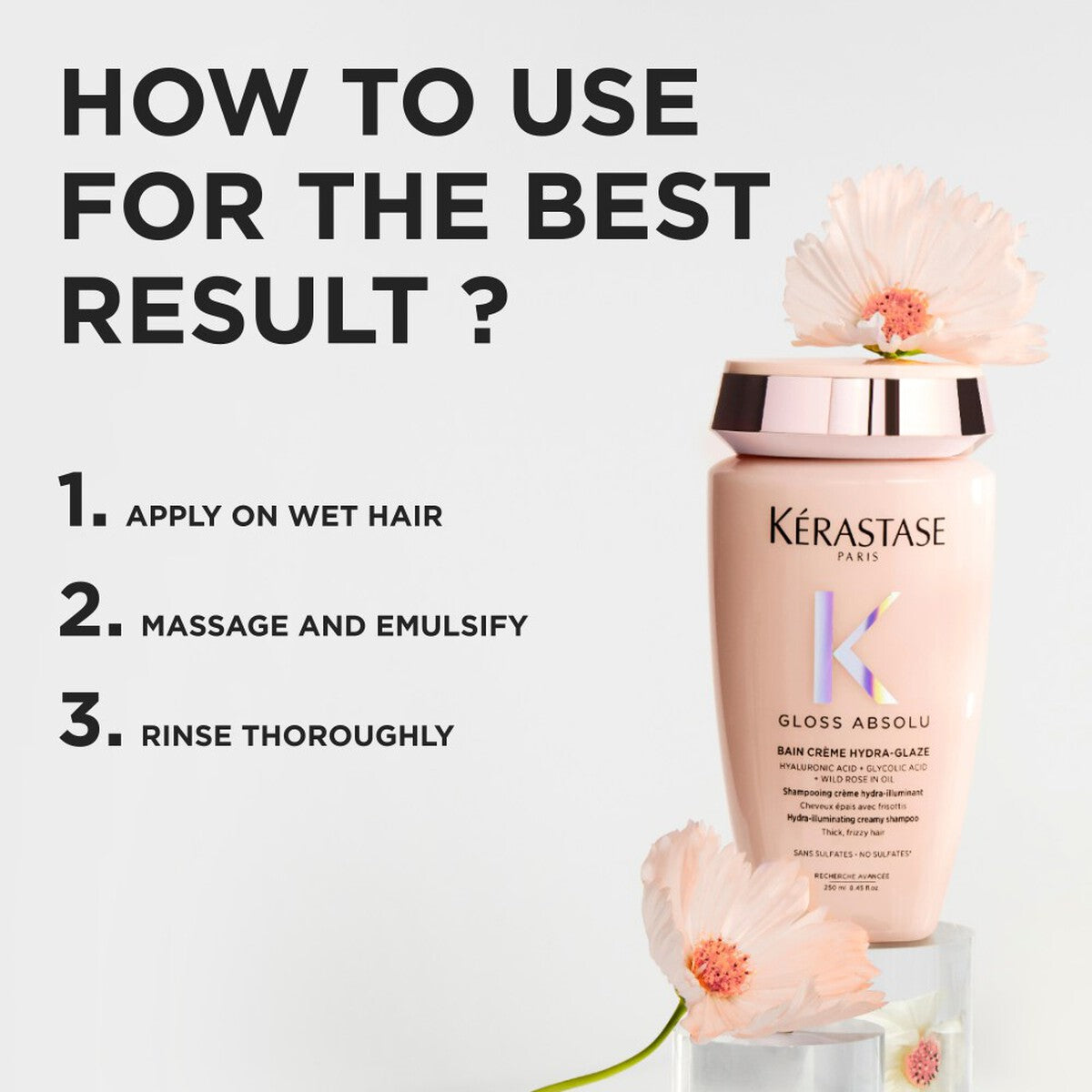 Kerastase Gloss Absolu Bain Creme Hydra-Glaze Shampoo Refill 500ml