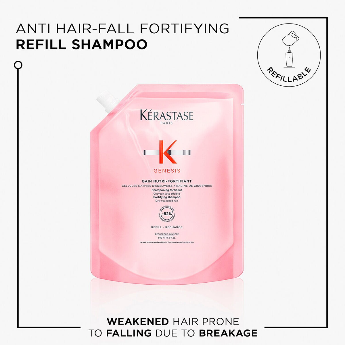 Kerastase Genesis Bain Nutri-Fortifiant Shampoo Refill Pouch 500ml — image 2