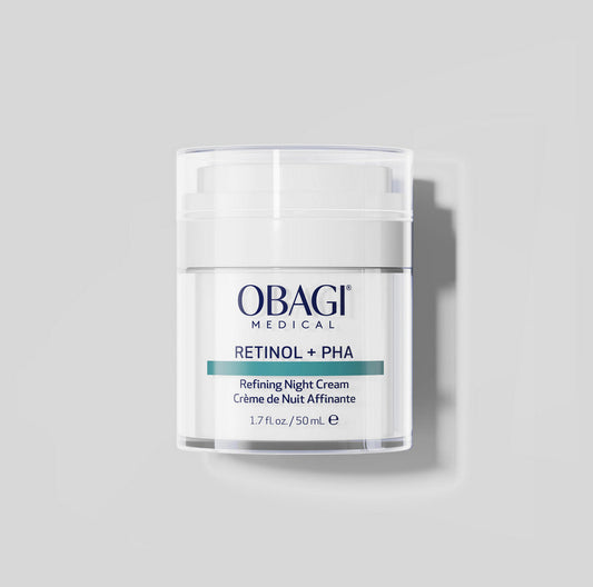 Obagi Retinol + PHA Refining Night Cream 50ml jar, retinol and PHA night cream for texture and fine lines