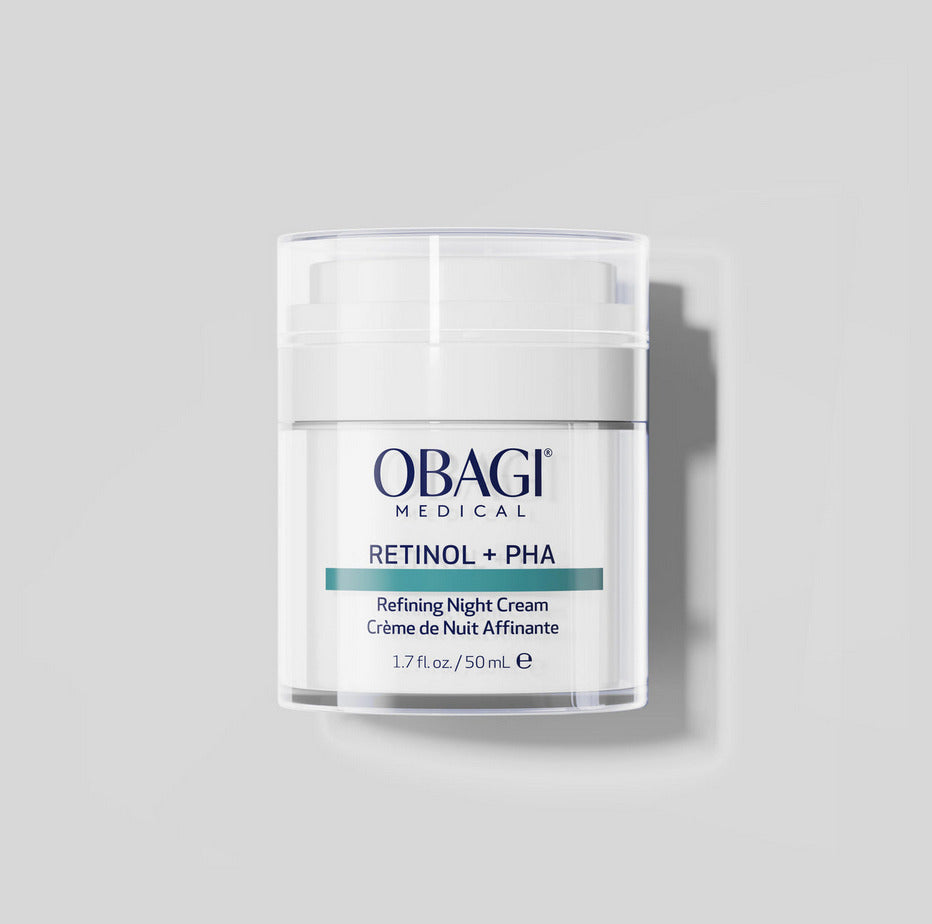 Obagi Retinol + PHA Refining Night Cream 50ml jar, retinol night cream for texture and fine lines