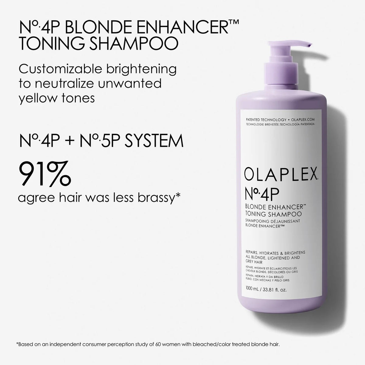 Olaplex No.4P Blonde Enhancer Toning Shampoo 1L — image 2